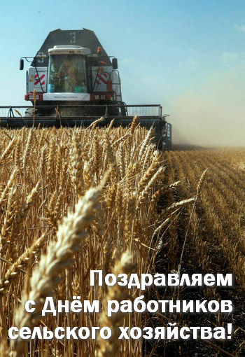 В России - День работников сельского хозяйства и перерабатывающей промышленности!